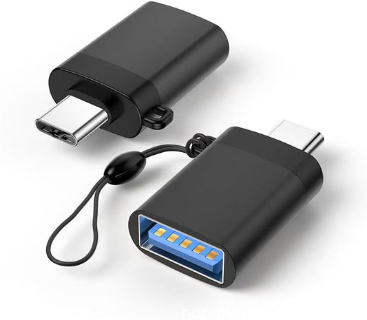 USB to USB C Adapter,USB-C Male to USB3.0 Female Adapter Thunderbolt 3 OTG Converter,Compatible with MacBook Pro,MacBook,iPad/Samsung Galaxy S20-S23 / Dell XPS,and More USB Devices Rope Black