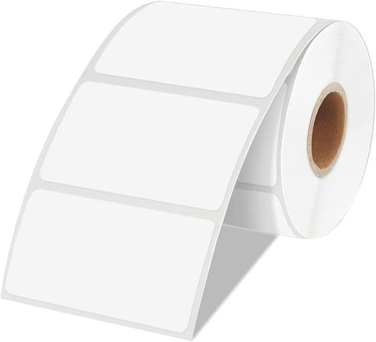 CLASSY 2" x 1" Direct Thermal Labels, Barcode & Return Address, Compatible with Zebra & Rollo Printers (1300 Labels)