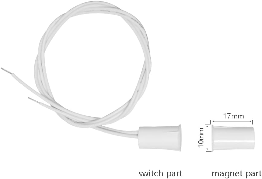 5 Pack Magnetic Contacts Switch Window Door Sensor for Alarm System NC 3/8"