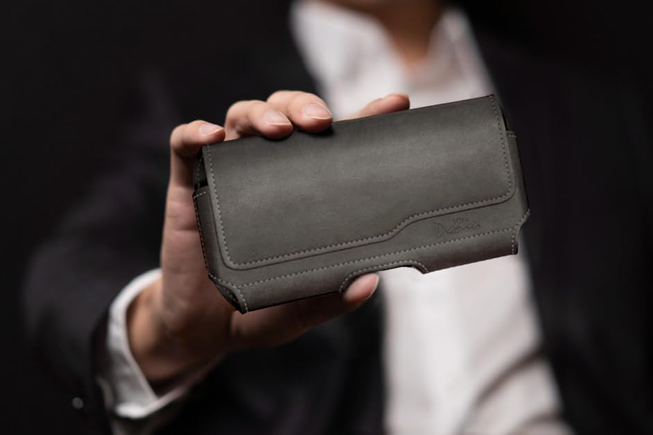 DeBin Case for Galaxy A15 A25 A35 A54 5G A53 A52 A51 A50 A20 Note 20 10+ Note 9 8 XCover Pro S24 FE S23 FE Cell Phone Belt Holder Holster Clip Pouch Cover (Fits Samsung with Otterbox Case) Pewter