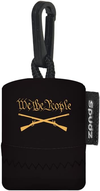 SPUDZ Ultra Microfiber Lens Cleaner – Closable Pouch, Clip-On, Washable – for Optics, Scopes, Glasses | We The People, 6 x 6 Inch