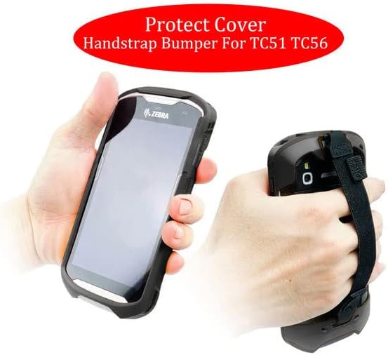 Protective Case Cover with Handstrap Rugged Boot Carrying Case for Zebra TC51 TC510K TC52 TC56 TC57 Rugged Bumper Case Armor Designed for Zebra Protection Tough Shock Proof