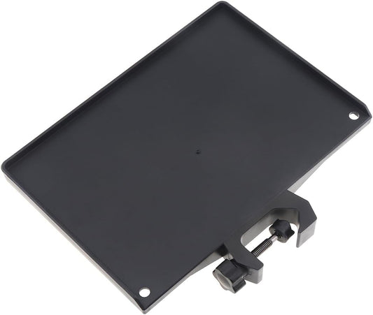 RTNLIT Microphone Stand Tray, Clamp On Firm Rack Tray Holder with 4.5 Pound Weight Capacity Adjustable Mic Stand Shelf for Live Streaming, Stage, Music Sheet, Karaoke, Recording, Podcast (7.9" × 5.5")