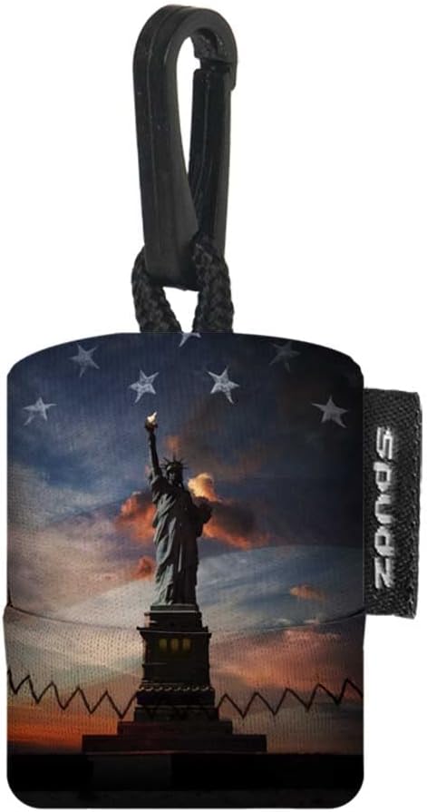 SPUDZ Ultra Microfiber Lens Cleaner – Closable Pouch, Clip-On, Washable – for Optics, Scopes, Glasses | Liberty, 6 x 6 Inch