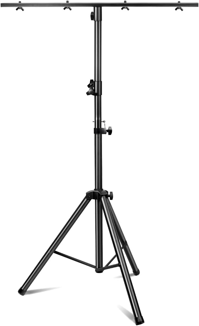 DJ Lights Stand, Heavy Duty DJ Stand 1 Pack, Portable Par Can Tripod Stage Light Stand Adjustable Height 41-95 Inch, DJ Lighting T Bar Suitable for Stages, Bar, Banquet, Party