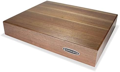 IsoAcoustics Delos Turntable Isolation Butcher Block Series: 1815W2 (18" W x 15" D x 3" H) Walnut
