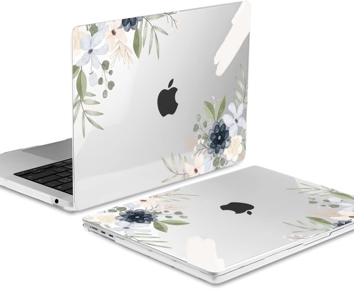 MEEgoodo Case for MacBook Air M4/M3/M2 13.6 inch 2025 2024 2022, Fit Model A3240 A3113 A2681, Compatible with MacBook Air 13 inch, Laptop Hard Shell Case with Keyboard Cover, Vintage Floral
