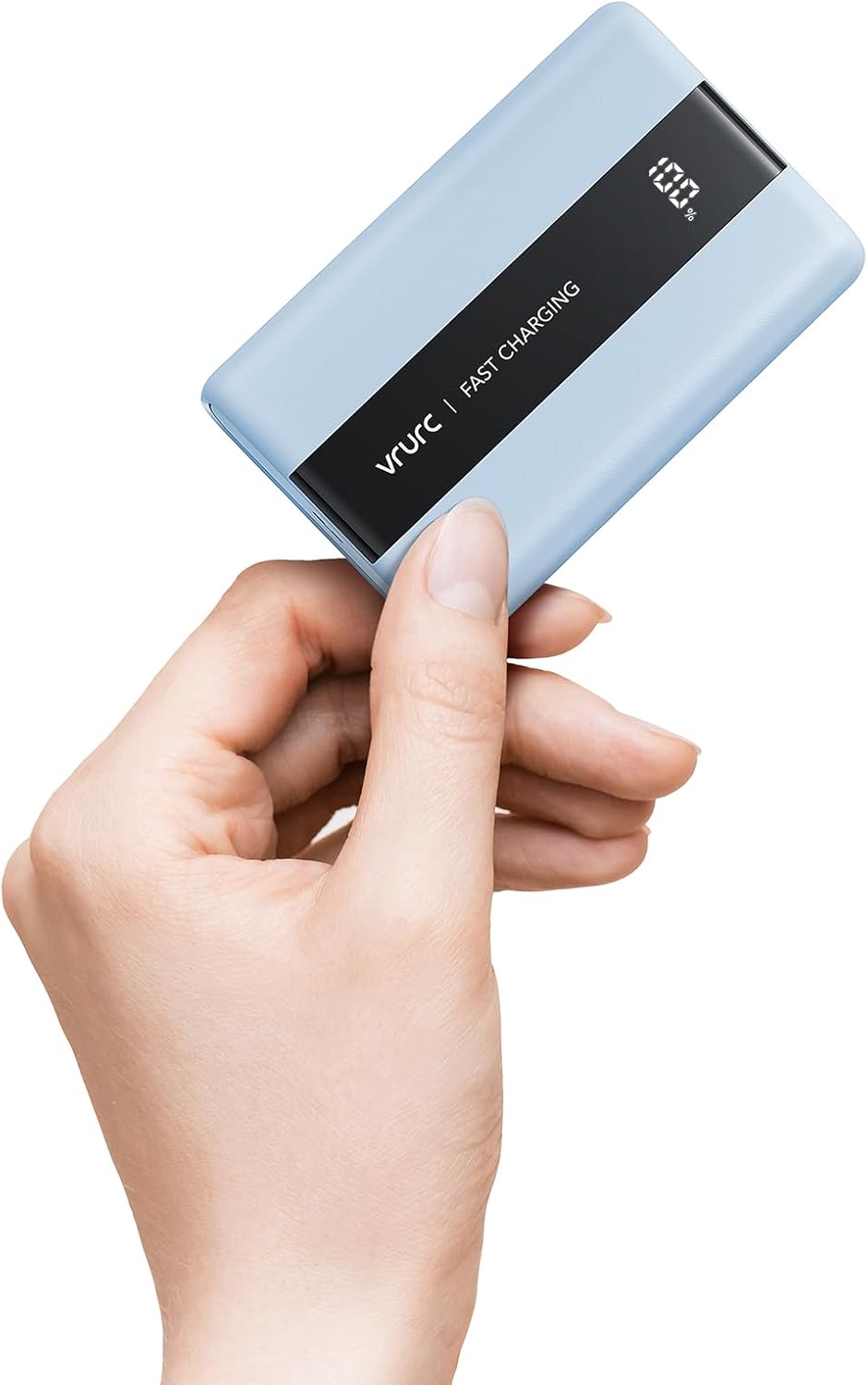 VRURC Power Bank,Small Portable Charger 20000mAh,22.5W Fast Charging, Compact Travel Essential Battery Pack with LED Display, 4 Outputs Compatible with iPhone 16/15/14/13, Samsung, Android,etc-Blue