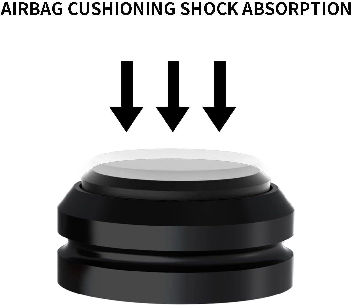 Preffair Audio Speaker Aluminum/Silicone Isolation Feet Turntable Damper Vibration Stopper Stand Absorption Shock Pad for Amplifier Preamp DAC Devices 4Pcs (Black, 1.73"x1.18")