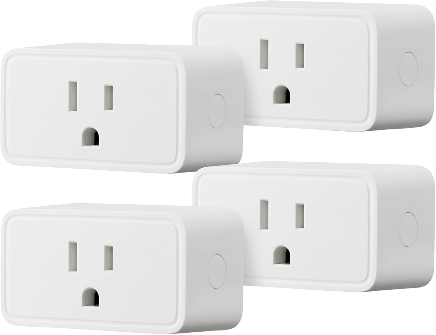Amazon Basics Smart Plug, Works with Alexa Only, 2.4 GHz Wi-Fi, No Hub Required, 4-Pack, White