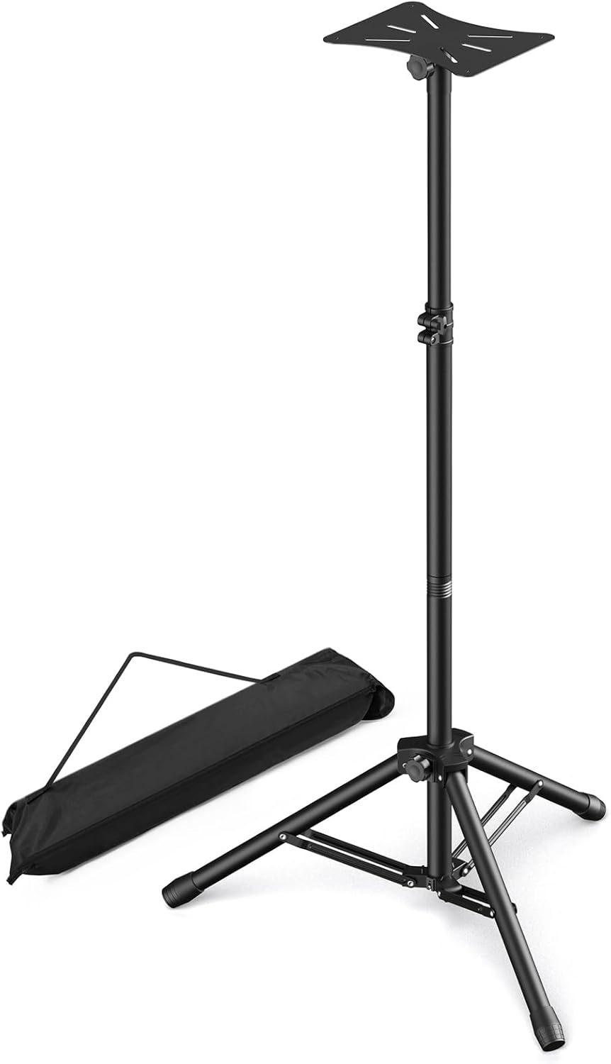Tripod Speaker Stands with Carry Bag, Foldable for Storage, Ideal for DJ PA, Adjustable Height 35.62" to 47.24"