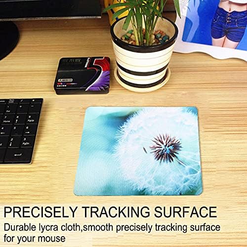 Mouse Pad, Gaming Mouse Pad, Non-Slip Rubber Base Mouse Mat with Designs for Laptop, Computer & Office, 9.5 x 7.9 x 0.12 inches (Dandelion)
