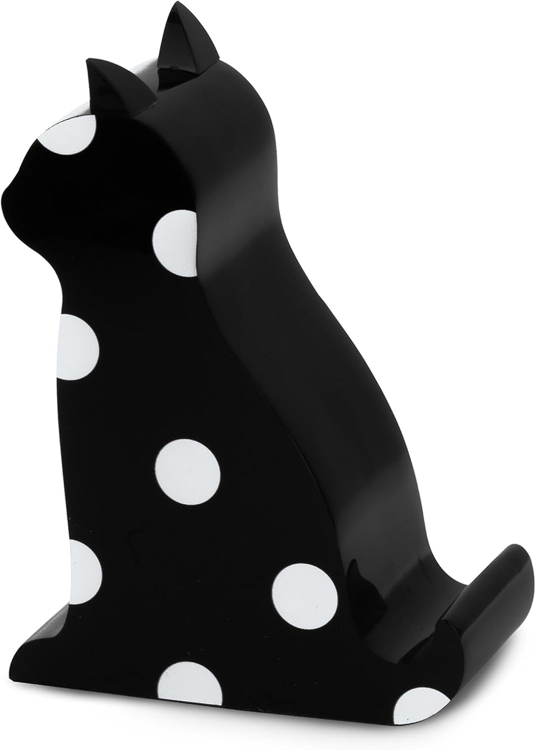 kate spade new york Acrylic Cell Phone Stand, Novelty Phone Holder for Desk, Black Cat (Picture Dot)