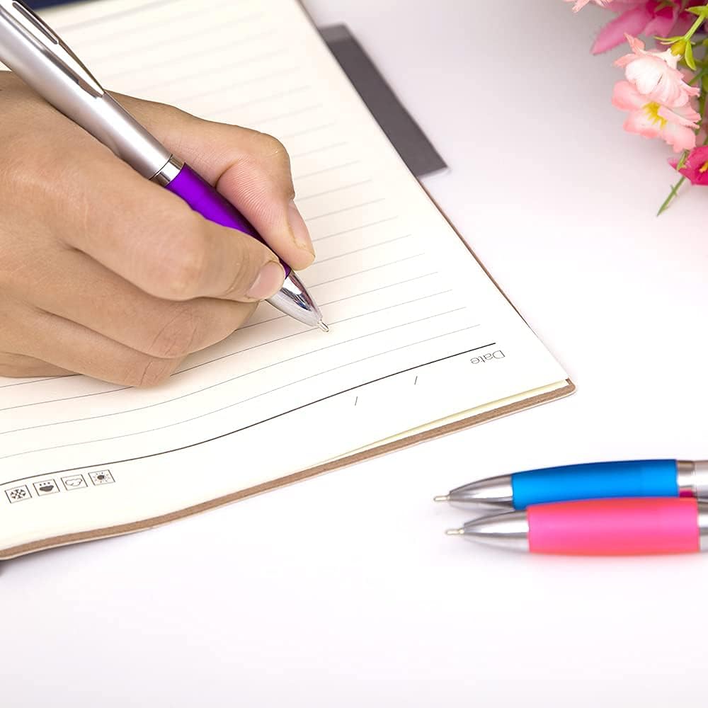 Stylus Pens 2-in-1 Ballpoint Pen 1.0mm Medium Point Pens with Crystals for Women Black Ink Pen with Stylus Ball Point Pen with Comfort Grip for The iPad, 10-Count