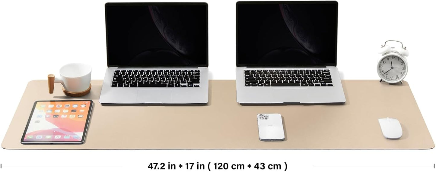 Large Cork Desk Mat - 47.2"x 17" Desk Pad for Office and Home - Ideal for Large Mouse Pad and Desk Mats on Top of Desks(Apricot)