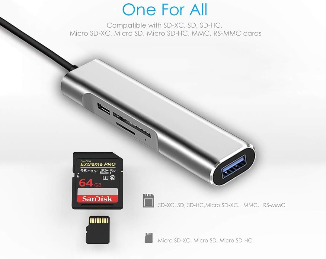 USB C to HDMI Adapter for Samsung DeX,DeX Station for Galaxy S25/S24/S23/S22/Note20/10/Tab S9/S8/S7,DeX hub with HDMI 4K,USB3.0,PD 60W,SD/TF Card Slot,Steam Deck,Nintendo Switch