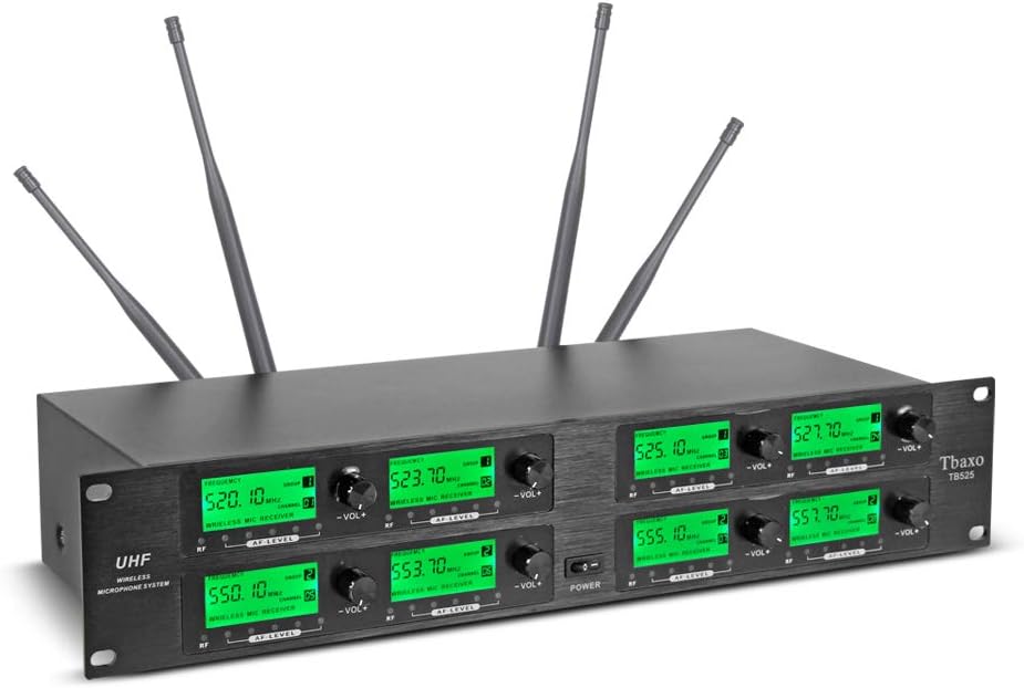 WENWEN Wireless Microphone System UHF 8 Channel 8 Lavalier Bodypacks 8 Lapel Mic 8 Headsets for Karaoke System Church Speaking Conference Wedding Party 3 Year Warranty