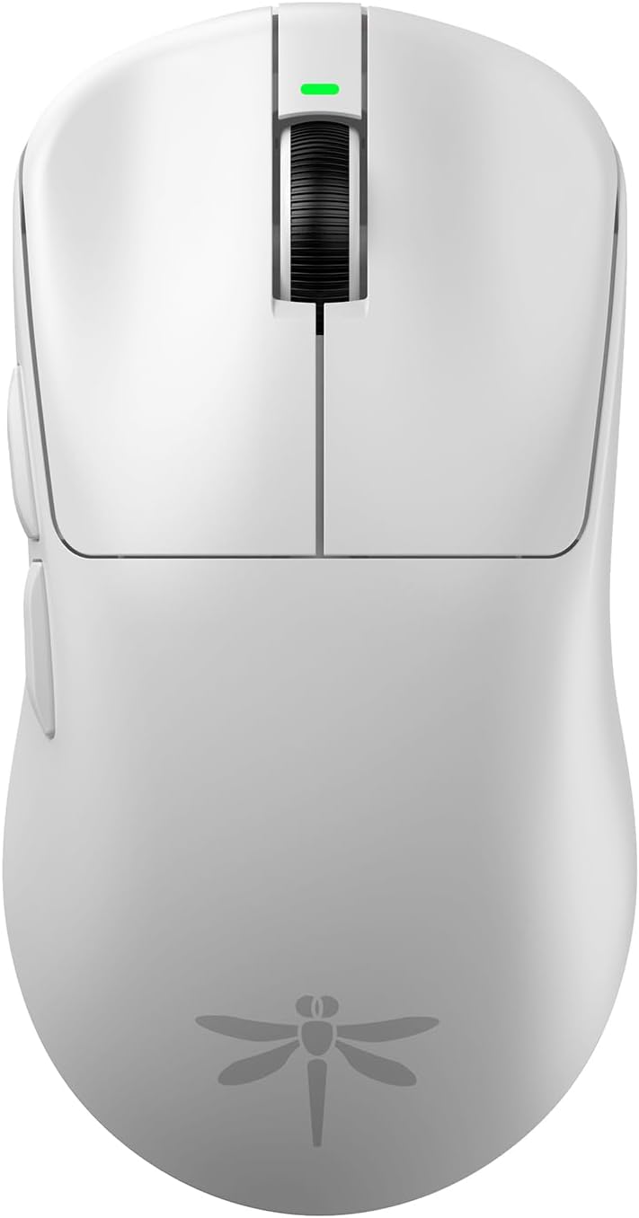 VGN Dragonfly F1 Pro Wireless Gaming Mouse - 49g Ultra-Lightweight, 26K DPI Optical Sensor, 6 Programmable Buttons, 65Hrs Battery, Esports Grade - Classic White