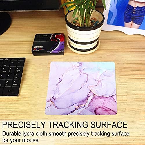 Mouse Pad, Gaming Mouse Pad, Non-Slip Rubber Base Mouse Mat with Designs for Laptop, Computer & Office, 9.5 x 7.9 x 0.12 inches (Marble 3)