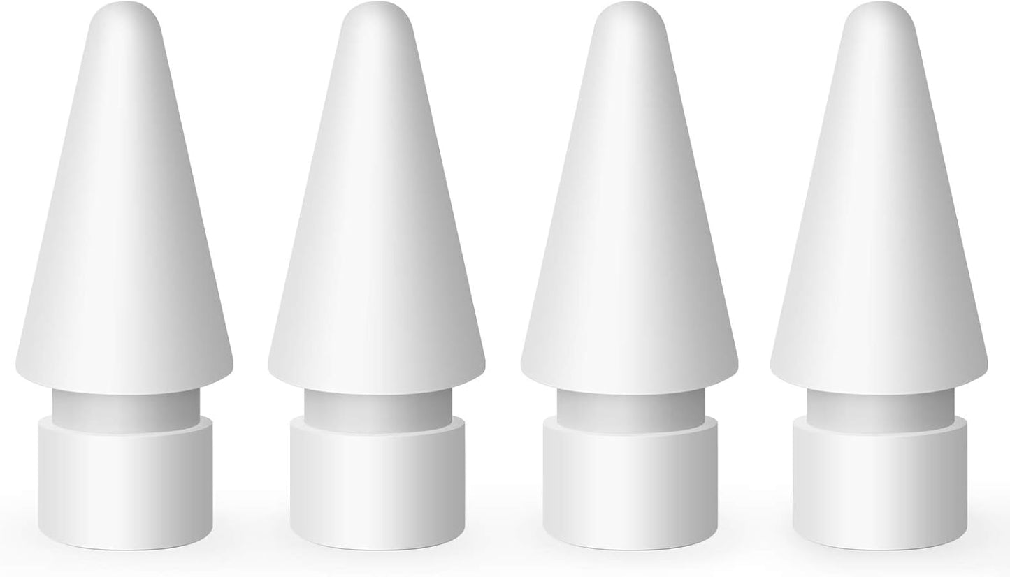 MEKO 4 Pack Replacement Tips for Apple Pencil 1st Gen & 2nd Gen, Pen Nibs for iPad Pro Pencil- White