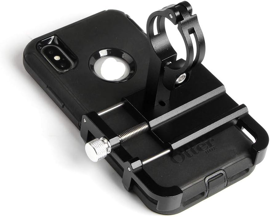 GUB Thick Case Design Bike & Motorcycle Phone Mount Handlebar Holder Adjustable Compatible with iPhone XR Xs 7s 8 Plus,Compatible with SamsungS7/S6/Note5/4,Any Phones with Thick Phone Case (Black)