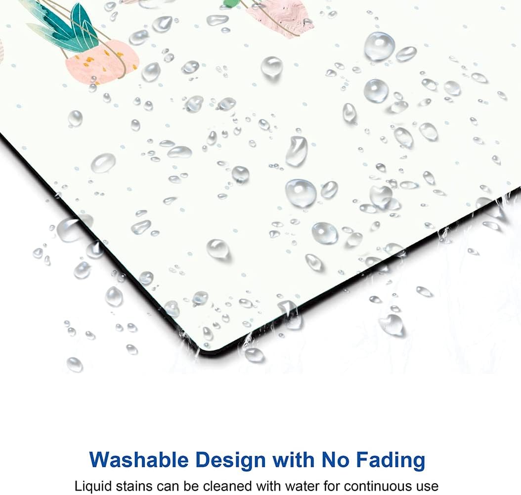 Mouse Pad, Plants Mouse Pad, Square Mouse Mat Waterproof Mousepad Non-Slip Rubber Base Mouse Pads for Office Laptop