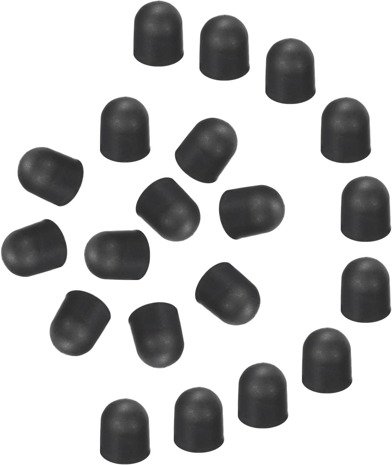 MECCANIXITY 20Pcs Replacement Stylus Pen Tips 5mm Conductive Capacitive Touch Screen Pens Tips Silicone Rubber, Black