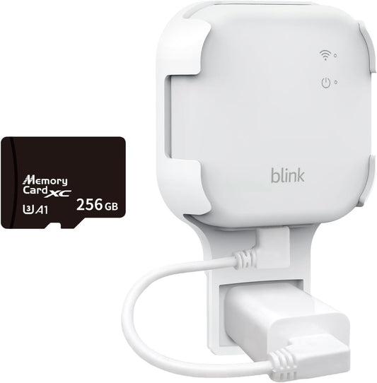 256GB MicroSD Card & Wall Mount for Blink Sync Module XR with Short Cable – Declutter, Save Space, and Effortlessly Enhance Security(1 Pack)