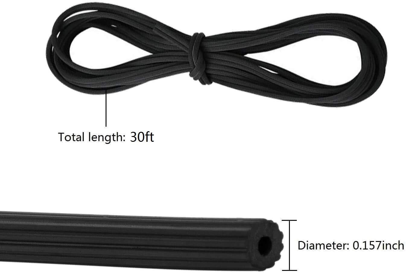 Screen Repair Kit for Windows or Doors Adjustable Fiberglass Screens with Rolling Tool, Screen Retainer Spline and Sliding Door Cleaning Brush (36" x 84", Black)