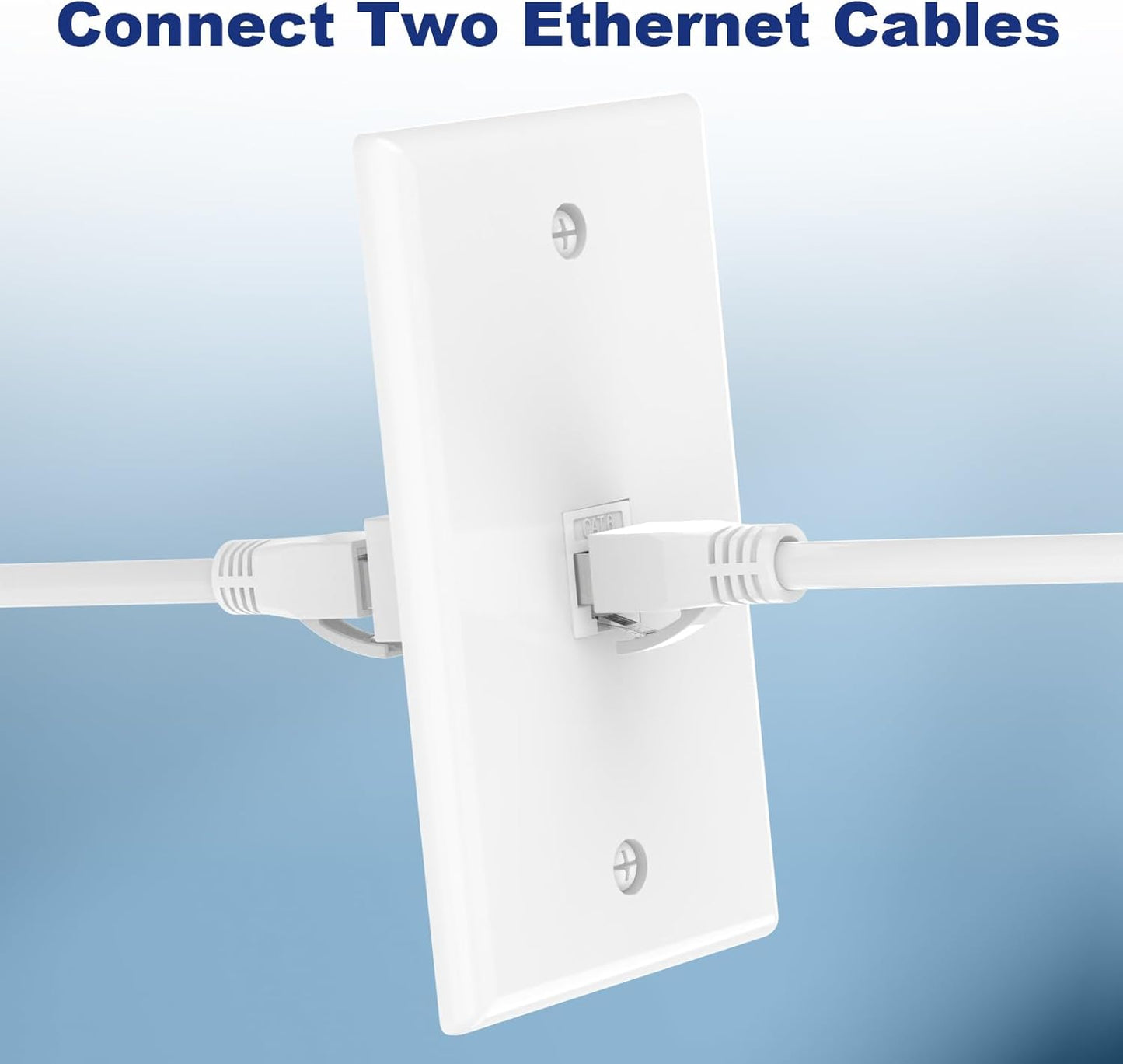 VCE 6-Pack Ethernet Wall Plate (UL-Listed), RJ45 CAT6 Wall Plate with Low Voltage Mounting Bracket 1 Gang, White