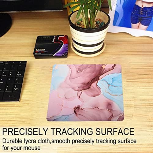 Mouse Pad, Gaming Mouse Pad, Non-Slip Rubber Base Mouse Mat with Designs for Laptop, Computer & Office, 9.5 x 7.9 x 0.12 inches (Marble 8)