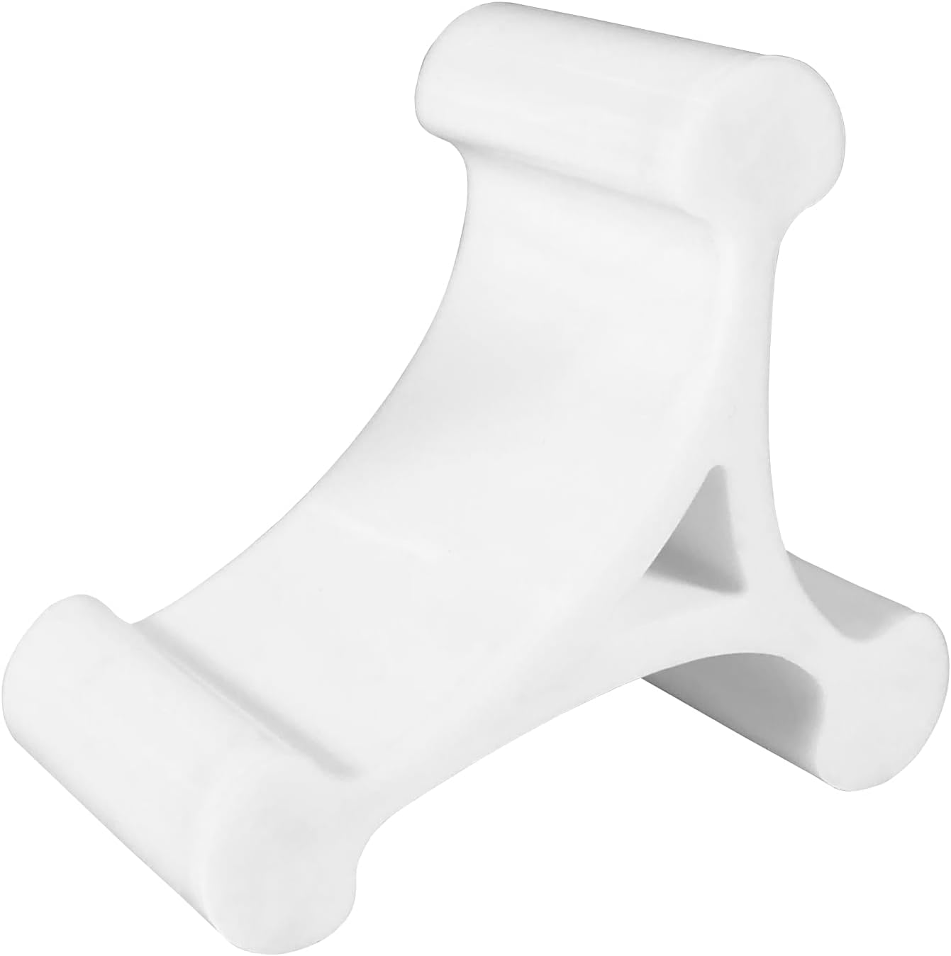 Skalene Phone Stand - 100% Silicone Rubber, Adjustable Phone Holder, Prop, Rest - Desk, Office, Home, Kitchen Accessory (Arctic White)