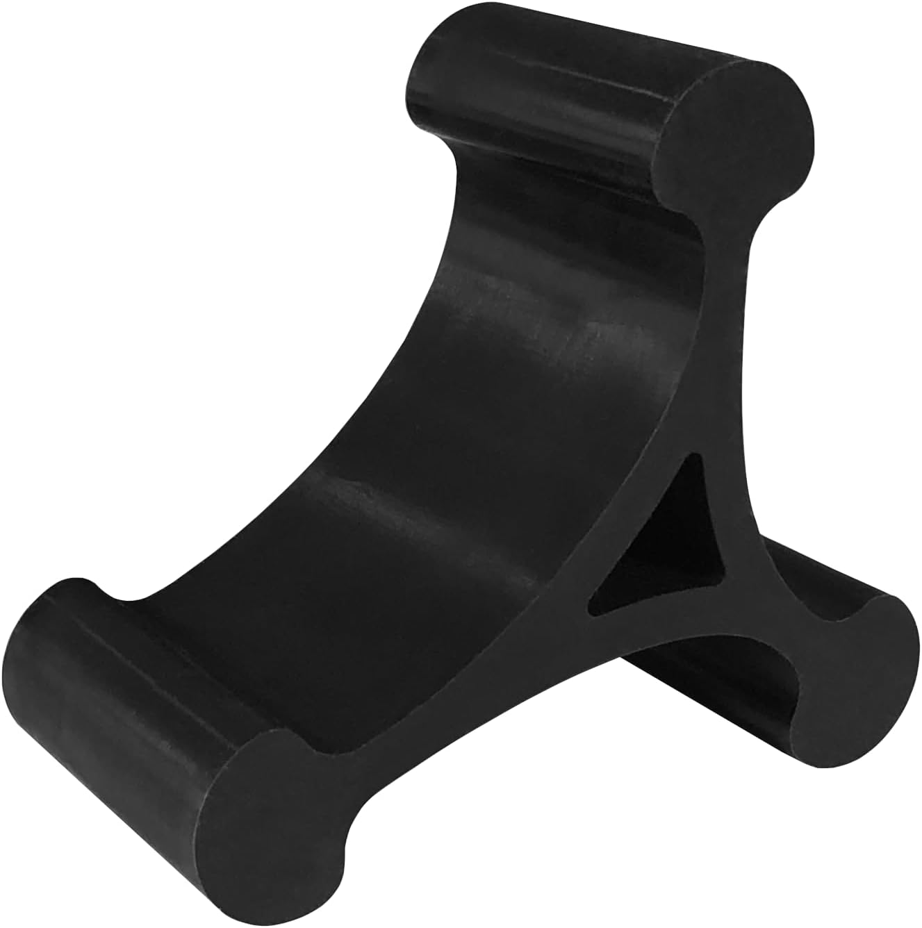 Skalene Phone Stand - 100% Silicone Rubber, Adjustable Phone Holder, Prop, Rest - Desk, Office, Home, Kitchen Accessory (Stealth Black)