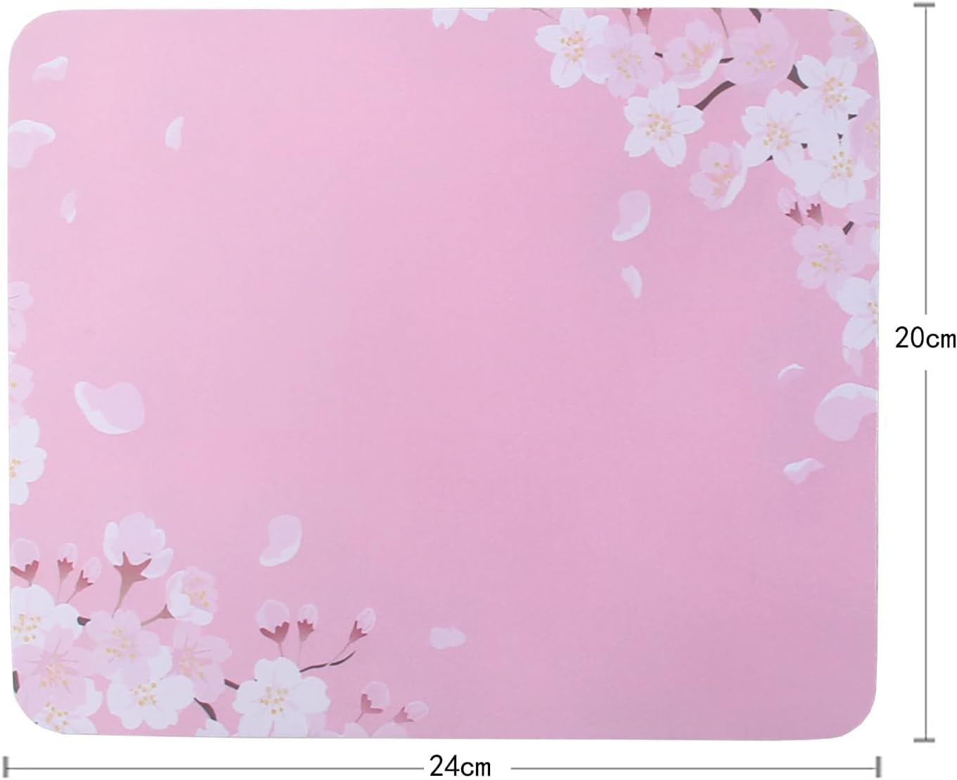 Mouse Pad, Gaming Mouse Pad, Non-Slip Rubber Base Mouse Mat with Designs for Laptop, Computer & Office, 9.5 x 7.9 x 0.12 inches (Pink Flower)