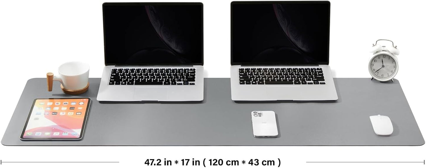 Large Cork Desk Mat - 47.2"x 17" Desk Pad for Office and Home - Ideal for Large Mouse Pad and Desk Mats on Top of Desks(Gray)