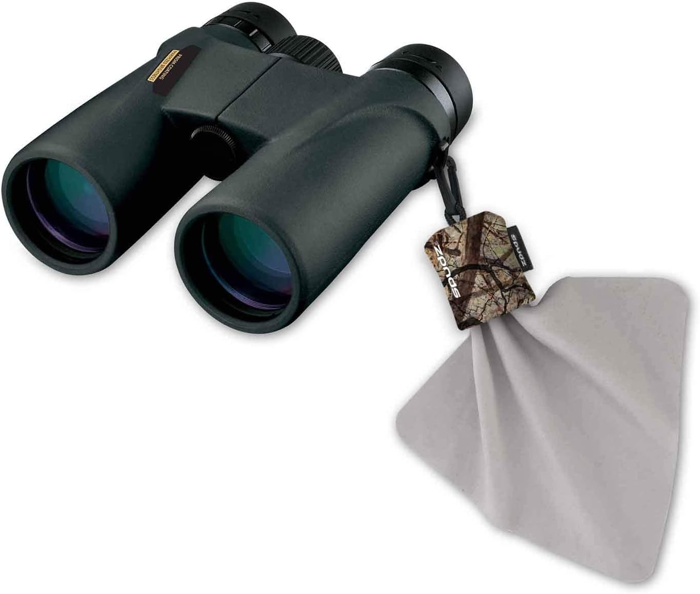 SPUDZ Classic Microfiber Lens Cleaner – Clip-On Pouch, Washable – for Binoculars, Scopes, Glasses, Screens | Alpine Mountain Camo, 6 x 6 Inch