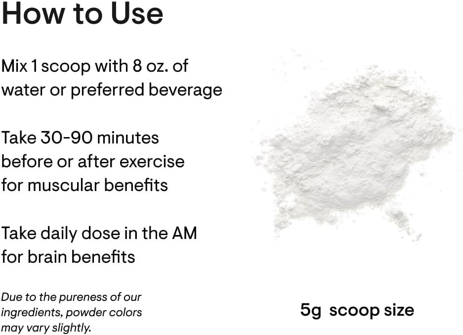 THORNE Creatine - Micronized Creatine Monohydrate Powder - Support for Muscles & Cognitive Function* - for Women & Men - Unflavored - NSF Certified for Sport - 5 g per Serving - 90 Servings