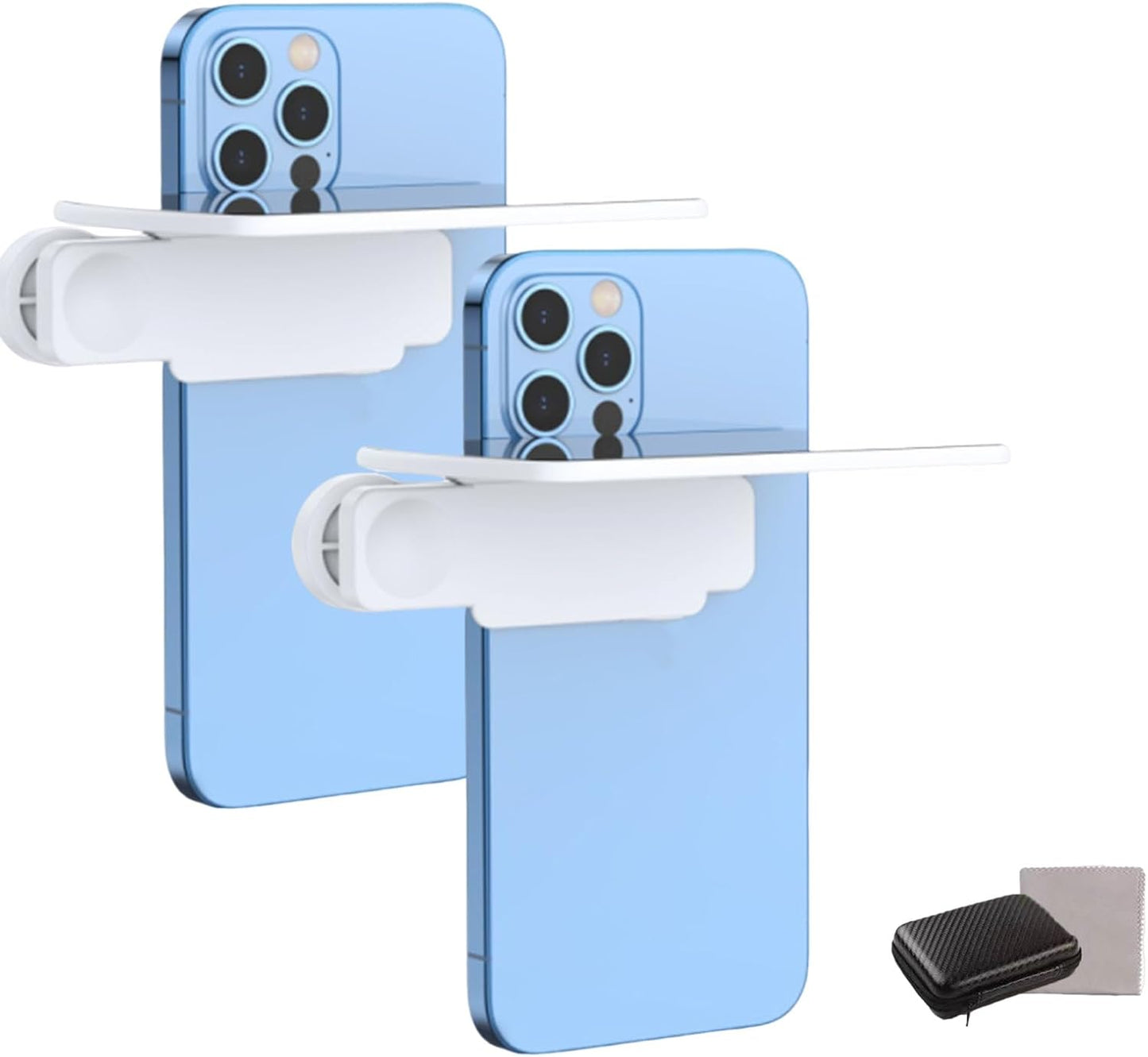 Mirror Effect Lens - Capture Stunning Reflections Instantly, Mirror for Phone to Use Back, Smartphone Camera Mirror Reflection Clip Kit, Reflection Mirror for Outdoor Travel Photography (White*2)