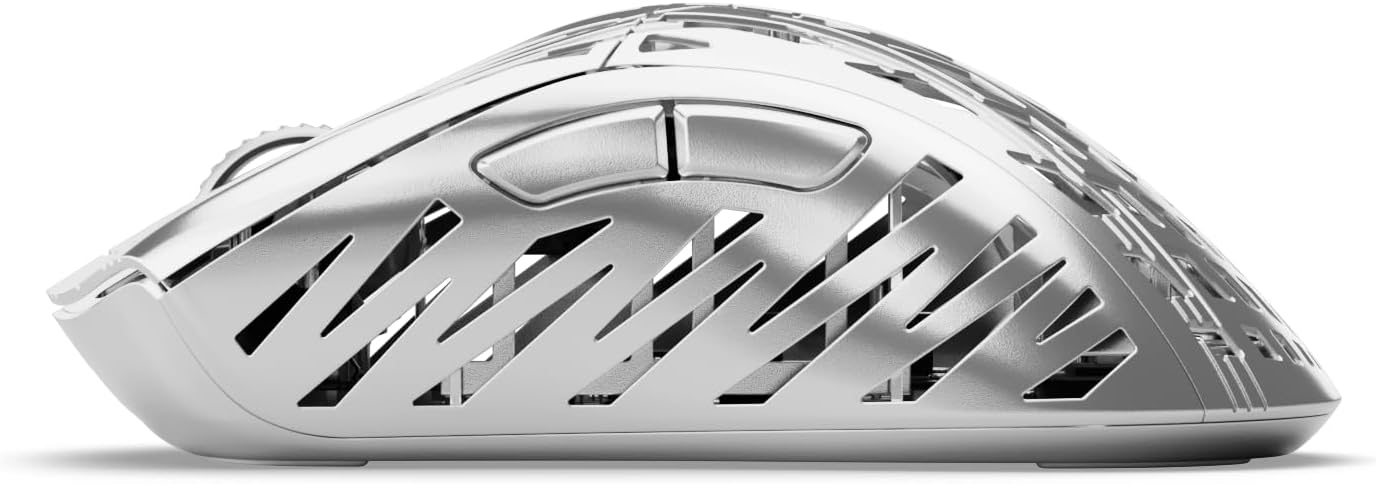 PWNAGE Stormbreaker Wireless Magnesium Gaming Mouse 8kHz - 50grams Ultralight Esports Pro Gamer Flawless Professional PAW3395 Optical Sensor 26,000 DPI - 8000Hz -100% PTFE Skates Ergo -Platinum