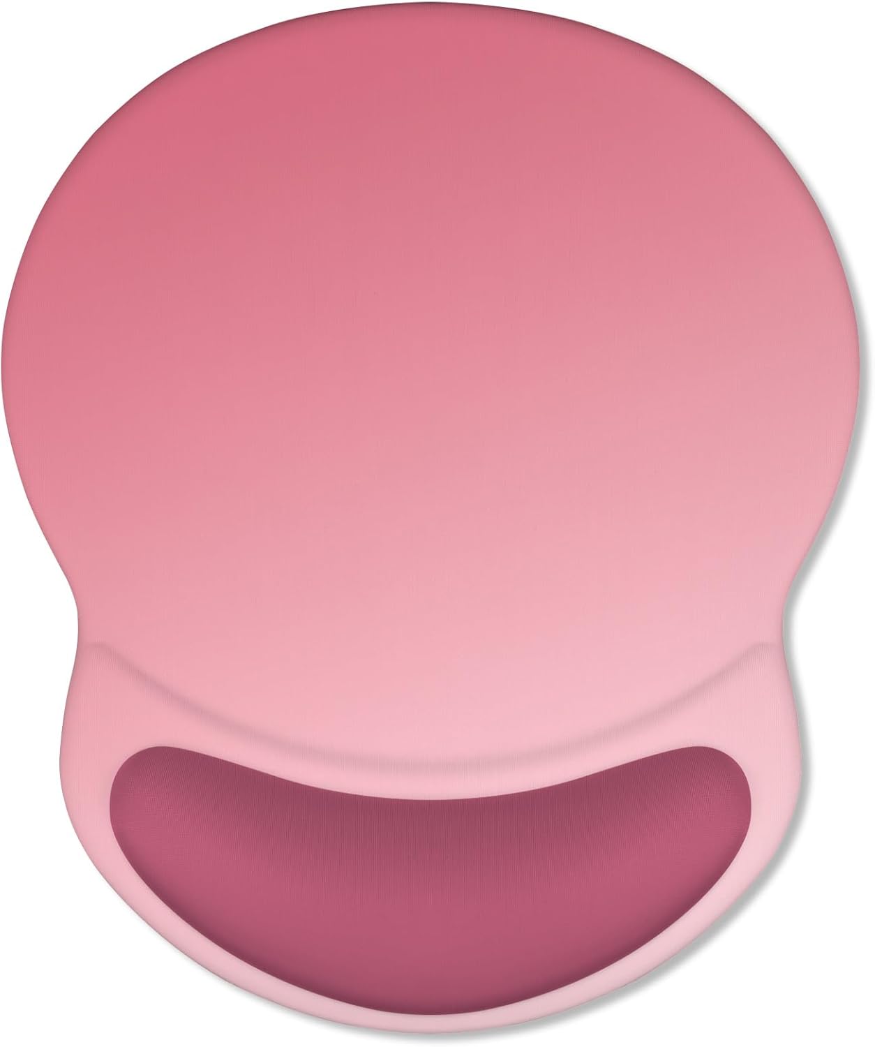 ITNRSIIET Ergonomic Mouse Pad with Comfort Gel Wrist Rest, Non-Slip PU Base, Smooth Textured Surface, Reduces Hand Fatigue & Wrist Pain, 8.7 x 7.2 Inch for Office Gaming Home, Pink Ombre