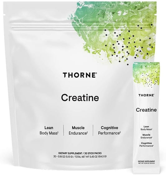 THORNE Creatine - Micronized Creatine Monohydrate Powder - Support for Muscles & Cognitive Function* - for Women & Men - Unflavored - NSF Certified for Sport - 5 g per Serving - 30 Servings