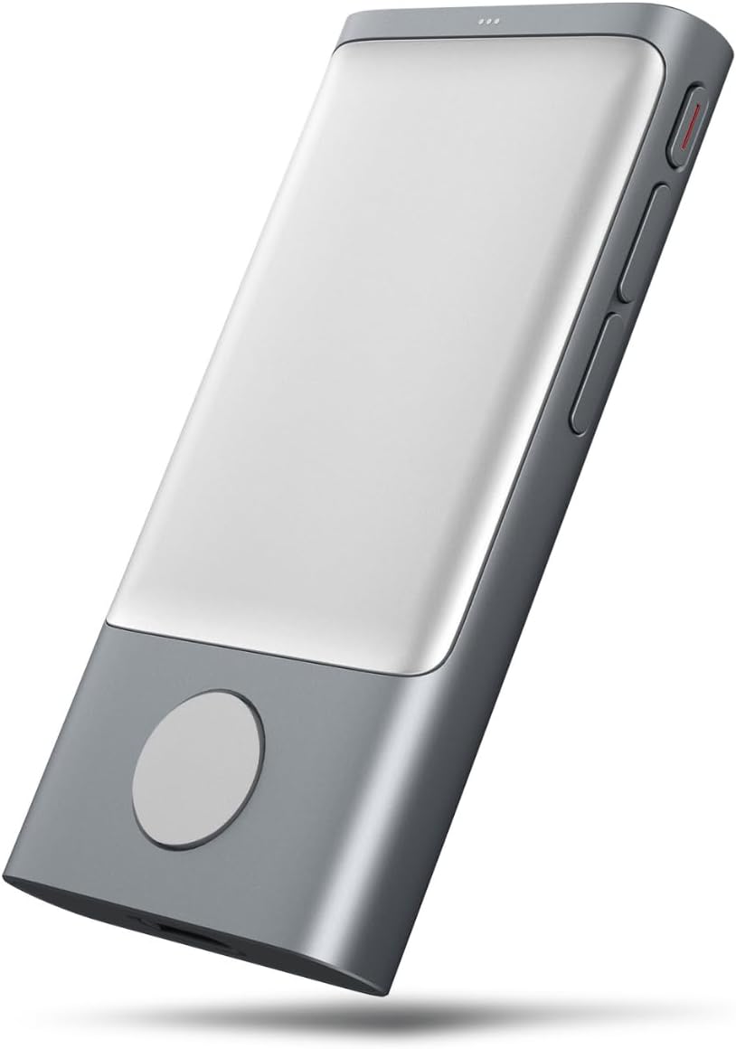 Bluetooth Presentation Clicker Wireless Presenter, Air Mouse with Red Light Presentation Remote for Mac, Windows, iPad OS and Android, Space Gray