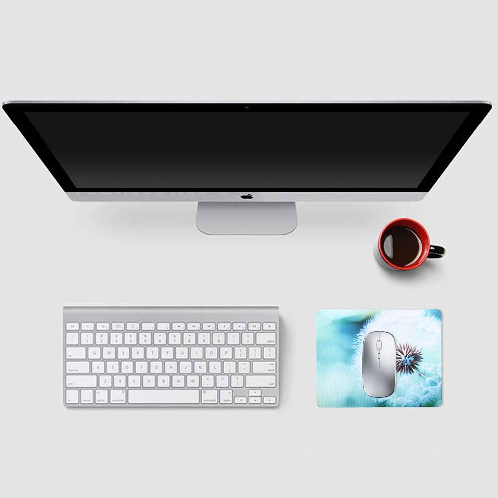 Mouse Pad, Gaming Mouse Pad, Non-Slip Rubber Base Mouse Mat with Designs for Laptop, Computer & Office, 9.5 x 7.9 x 0.12 inches (Dandelion)