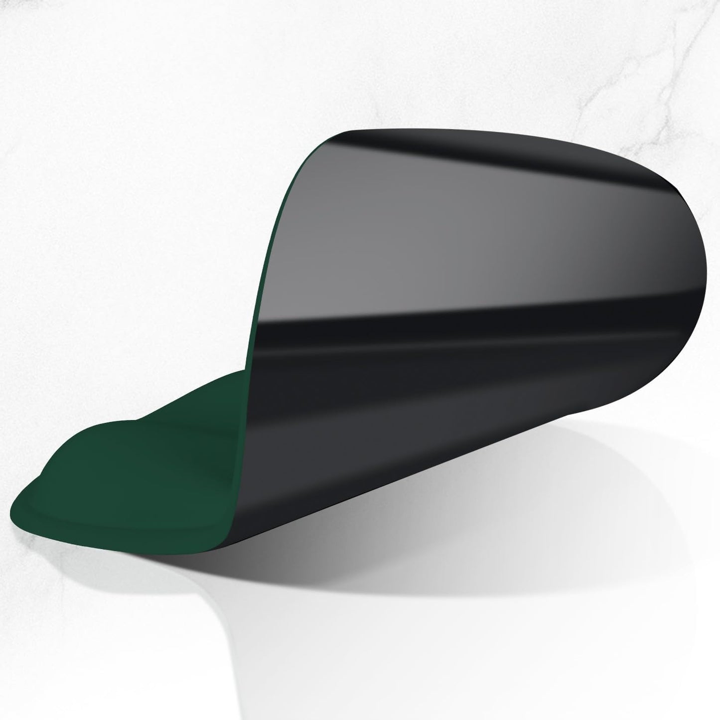 ITNRSIIET Ergonomic Mouse Pad with Wider Memory Foam Wrist Rest +17% - Curved Cushion Reduces Pressure 20%, Pain Relief, Non-Slip, Smooth, Cute Colors, 9.85 x 9 in, Deep Green