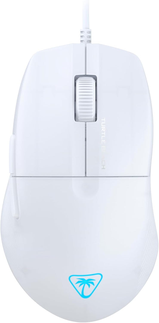 Turtle Beach Pure SEL - Ultra-Light Ergonomic RGB Gaming Mouse, 8K DPI Optical Sensor, Mechanical Switches, Pretension System, Pure PTFE Glides, RGB Illumination – White