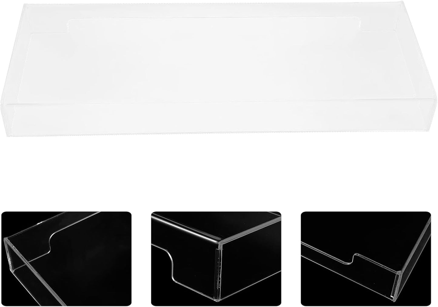 Cabilock Acrylic Keyboard Cover Water Protective Case for Household Keyboards Transparent Keyboard Accessory for Standard and Mechanical Keyboards