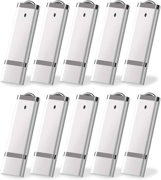 KEXIN 20PCS Flash Drive 4 GB Bulk Pack USB Flash Drive Thumb Drive Memory Storage Jump Drive Design in Snapcap (20 Pack Silver)