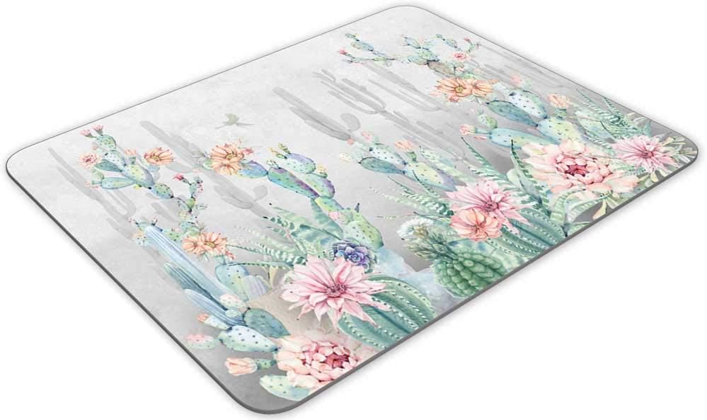 Gaming Mouse Pad， Beautiful Cactus Flower Rectangle Mouse Pad Size(9.84"x7.87")