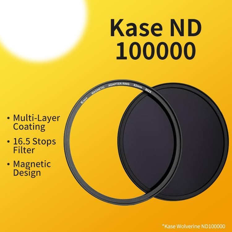 Kase Wolverine 72mm ND100000 16.5 Stop Magnetic Filter Incl Adapter Neutral Density Filters