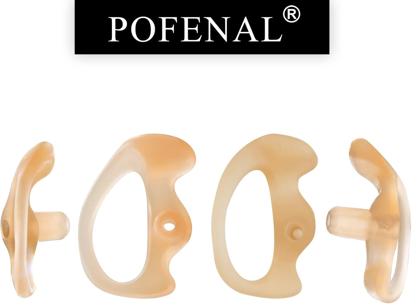 Silicone Replacement Earmold for Motorola/Baofeng/Retavis Radios - Police Walkie Talkie & Law Enforcement Soft Earpiece Inserts (8 Pair, Flesh - 2L/4M/2S)